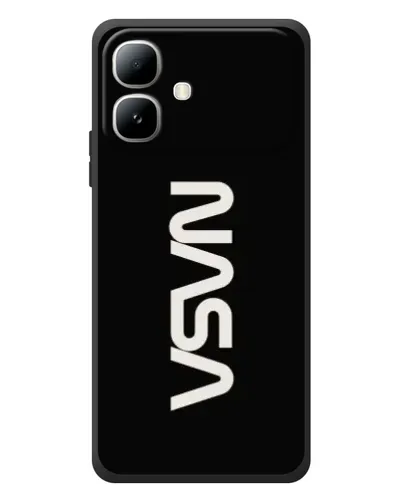 Чехол для Infinix Smart 20 с картинкой «NASA — вертикальный логотип» Чехол для Infinix Smart 20 с картинкой «NASA — вертикальный логотип»