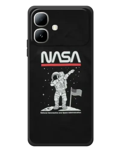 Чехол для Infinix Smart 20 с картинкой «NASA — шагаем по Луне» Чехол для Infinix Smart 20 с картинкой «NASA — шагаем по Луне»