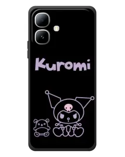Чехол для Infinix Smart 20 с картинкой «Kuromi — черный минимализм»
