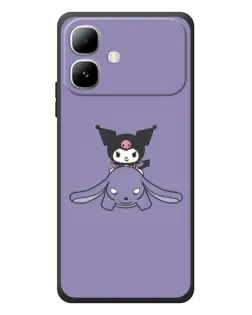 Чехол для Infinix Smart 20 с картинкой «Kuromi на лиловом фоне»