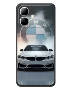 Чехол для Infinix Smart 20 с картинкой «BMW в белом дыму»