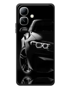 Чехол для Infinix Smart 20 с картинкой «Черная BMW — профиль»