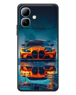 Чехол для Infinix Smart 20 с картинкой «BMW — золотая эмблема»