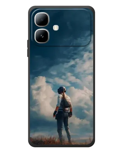 Чехол для Infinix Smart 20 с картинкой «Герой PUBG на скале»