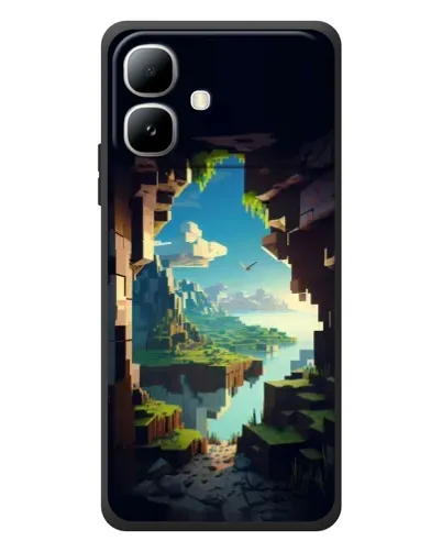 Чехол для Infinix Smart 20 с картинкой «Вид из пещеры»