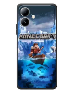 Чехол для Infinix Smart 20 с картинкой «Minecraft ледяной мир»
