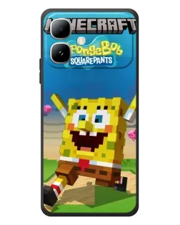 Чохол для Infinix Smart 20 з картинкою «Губка Боб Minecraft»