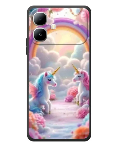 Чехол для Infinix Smart 20 с картинкой «Радуга и единороги» Чехол для Infinix Smart 20 с картинкой «Радуга и единороги»