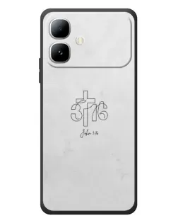 Чохол для Infinix Smart 20 з картинкою «Івана 3:16 Хрест» Чохол для Infinix Smart 20 з картинкою «Івана 3:16 Хрест»