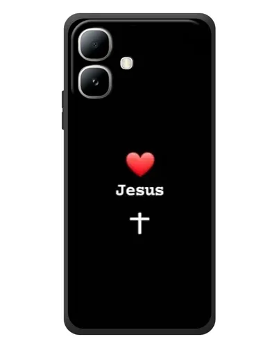 Чехол для Infinix Smart 20 с картинкой «Сердце - Jesus»