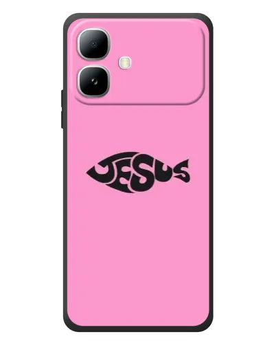 Чехол для Infinix Smart 20 с картинкой «Розовый символ  Jesus»