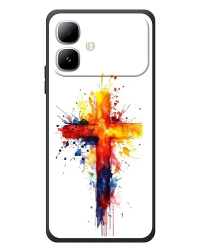 Чехол для Infinix Smart 20 с картинкой «Акварельный крест»