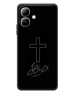 Чехол для Infinix Smart 20 с картинкой «Графический крест Jesus» Чехол для Infinix Smart 20 с картинкой «Графический крест Jesus»