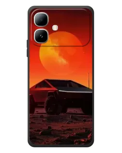 Чехол для Infinix Smart 20 с картинкой «Cybertruck на Марсе»