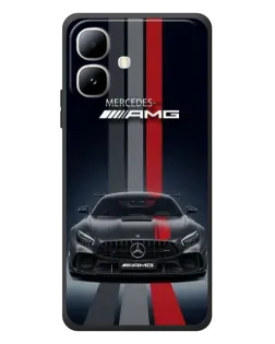 Чохол для Infinix Smart 20 з картинкою «Mercedes — білий карбон»