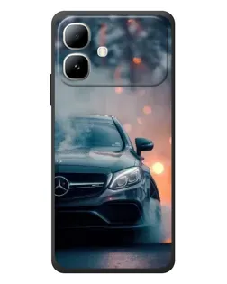 Чехол для Infinix Smart 20 с картинкой «Mercedes — ночной город»