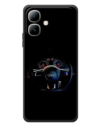 Чехол для Infinix Smart 20 с картинкой «Салон Audi — руль»