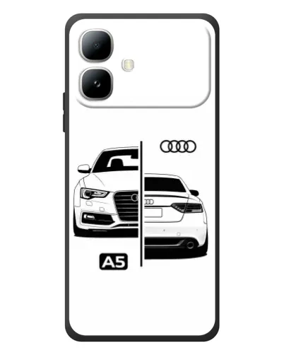 Чехол для Infinix Smart 20 с картинкой «Audi — контрастный дизайн»