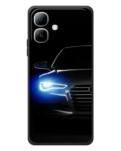 Чехол для Infinix Smart 20 с картинкой «Неоновый взгляд Audi»