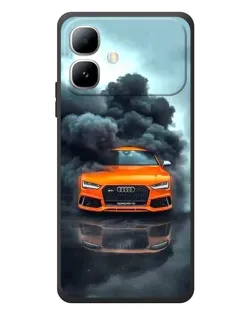 Чехол для Infinix Smart 20 с картинкой «Audi в облаках дыма»