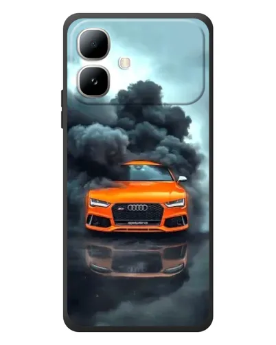 Чехол для Infinix Smart 20 с картинкой «Audi в облаках дыма»
