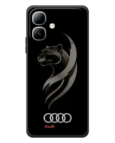 Чехол для Infinix Smart 20 с картинкой «Графика — пантера и Audi»