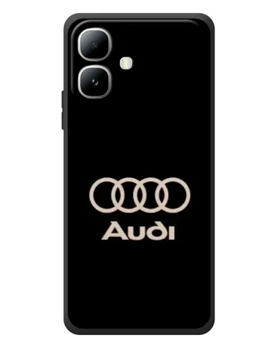 Чехол для Infinix Smart 20 с картинкой «Audi — золотой логотип»