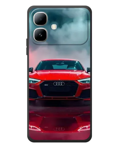 Чехол для Infinix Smart 20 с картинкой «Audi RS — красный стиль»