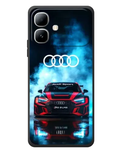 Чехол для Infinix Smart 20 с картинкой «Audi Sport — неон»