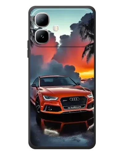 Чехол для Infinix Smart 20 с картинкой «Audi — закат»
