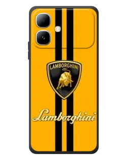 Чехол для Infinix Smart 20 с картинкой «Lamborghini Stripe желтый»