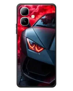 Чехол для Infinix Smart 20 с картинкой «Lamborghini красное сияние»