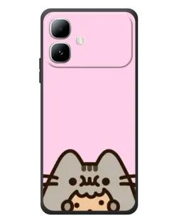 Чехол для Infinix Smart 20 с картинкой «Pusheen и печенье»