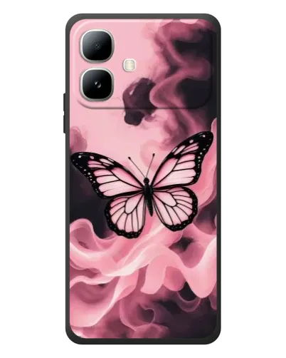 Чехол для Infinix Smart 20 с картинкой «Бабочка в дыму»