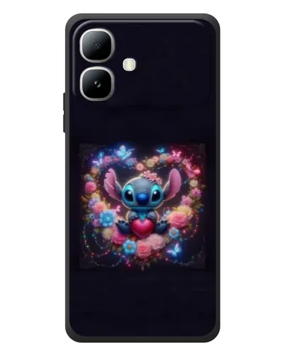 Чехол для Infinix Smart 20 с картинкой «Stitch в цветах» Чехол для Infinix Smart 20 с картинкой «Stitch в цветах»