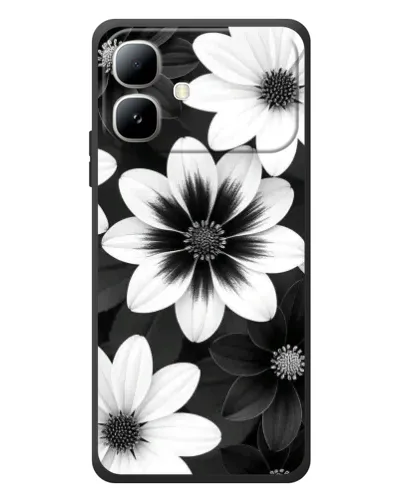 Чехол для Infinix Smart 20 с картинкой «Монохромные астры» Чехол для Infinix Smart 20 с картинкой «Монохромные астры»