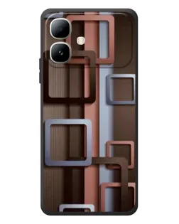 Чохол для Infinix Smart 20 з картинкою «Коричневі об'ємні квадрати» Чохол для Infinix Smart 20 з картинкою «Коричневі об'ємні квадрати»