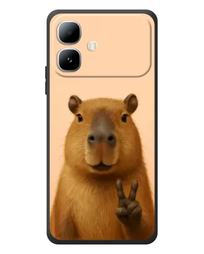 Чехол для Infinix Smart 20 с картинкой «Капибара виктория»