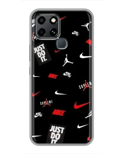 Чехол для Infinix Smart 6 с картинкой «Nike Mix Pattern»
