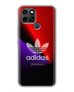 Чехол для Infinix Smart 6 с картинкой «Adidas Red Neon»