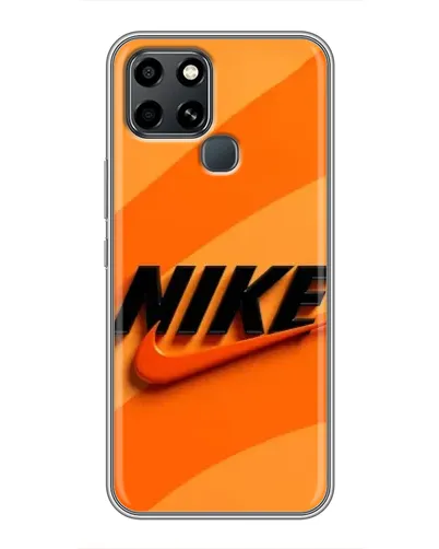 Чехол для Infinix Smart 6 с картинкой «Оранжевый драйв Nike»
