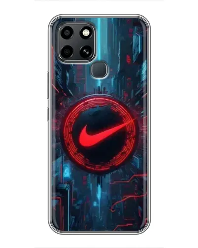 Чехол для Infinix Smart 6 с картинкой «Техногенный стиль Nike»