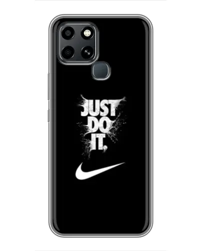 Чехол для Infinix Smart 6 с картинкой «Текстовый принт Nike»