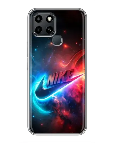 Чехол для Infinix Smart 6 с картинкой «Огненный логотип Nike»