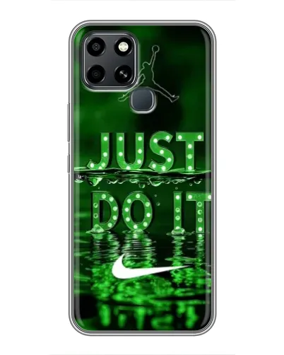 Чехол для Infinix Smart 6 с картинкой «Зеленый неоновый Nike»