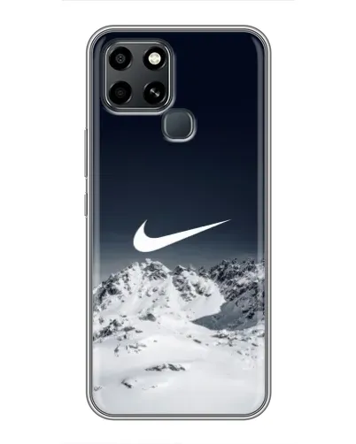 Чехол для Infinix Smart 6 с картинкой «Nike — зимние горы»