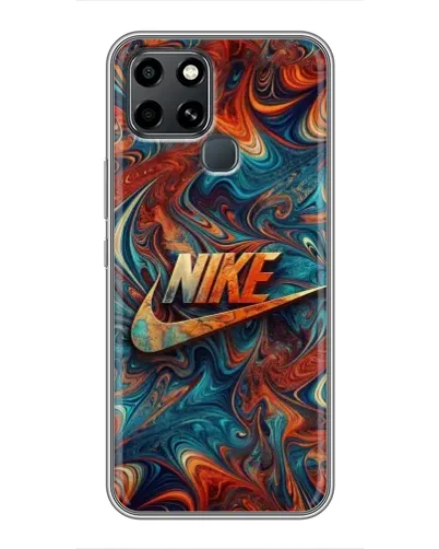 Чехол для Infinix Smart 6 с картинкой «Nike в абстракции»