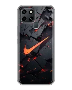 Чохол для Infinix Smart 6 з картинкою «Nike — ефект розломів» Чохол для Infinix Smart 6 з картинкою «Nike — ефект розломів»