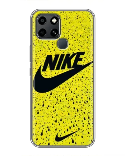 Чехол для Infinix Smart 6 с картинкой «Желтый текстурный Nike»
