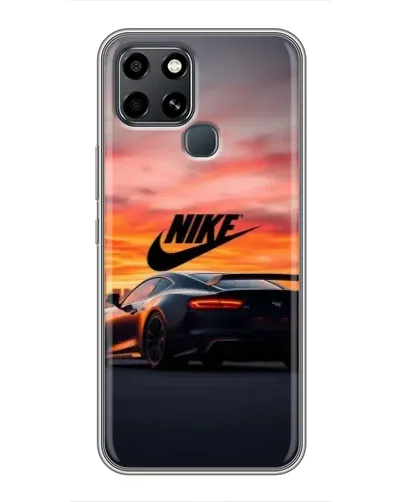 Чехол для Infinix Smart 6 с картинкой «Nike и суперкар»